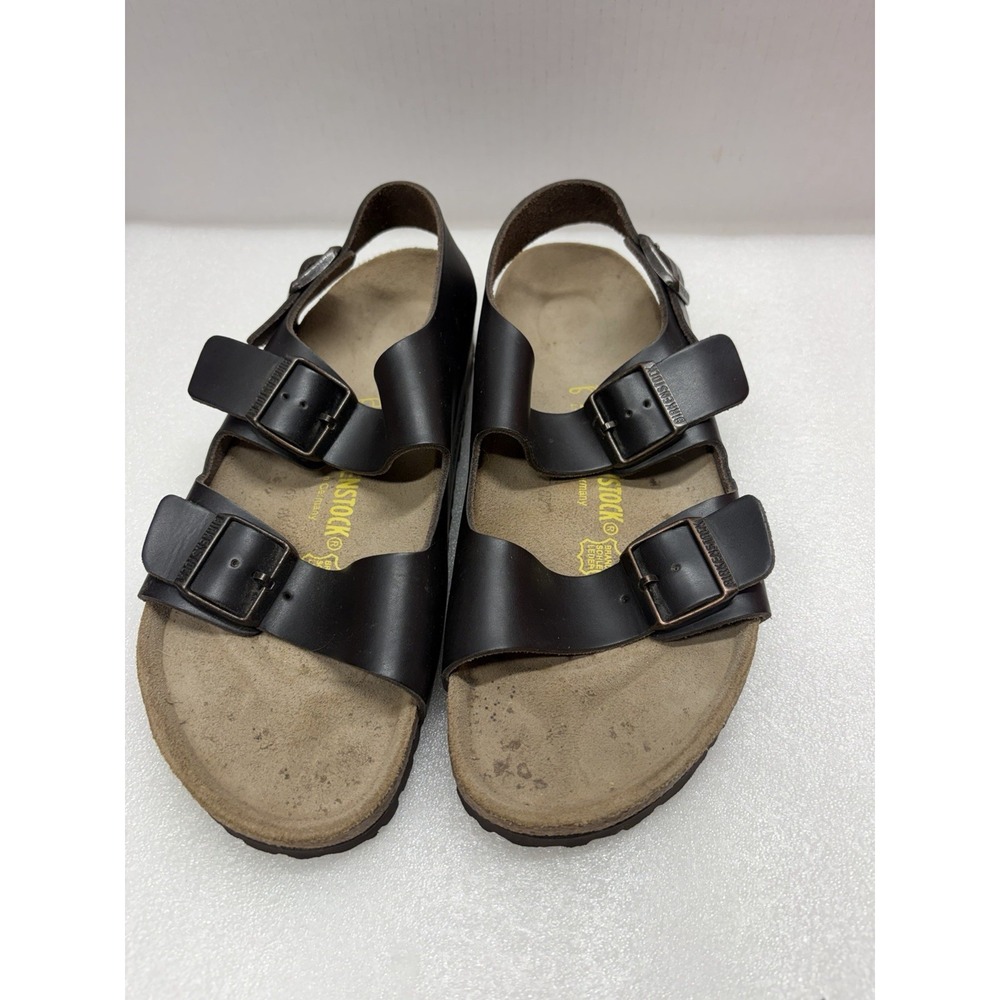 Birkenstock Milano Brown Leather Sandals Men's 9 Women's 11 Great Condition